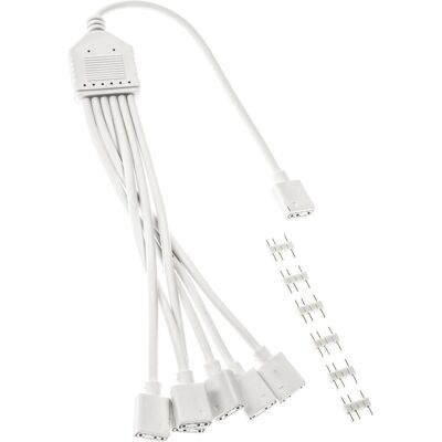 Kolink ARGB 1-6 Splitterkabel - 30cm, weiss (RGB, Weiss), Modding Beleuchtung Kolink ARGB 1-6 Splitterkabel - 30cm, weiss (RGB, Weiss), Modding Beleuchtung