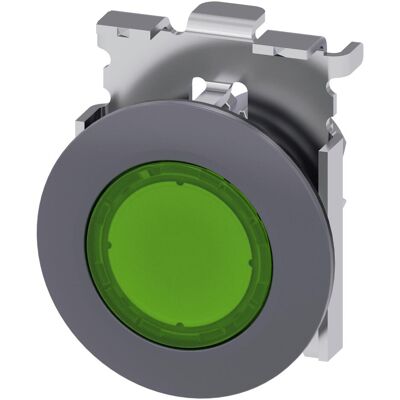 Siemens Ill pushbutton as indicator light green, Schalter + Taster, Grün Siemens Ill pushbutton as indicator light green, Schalter + Taster, Grün