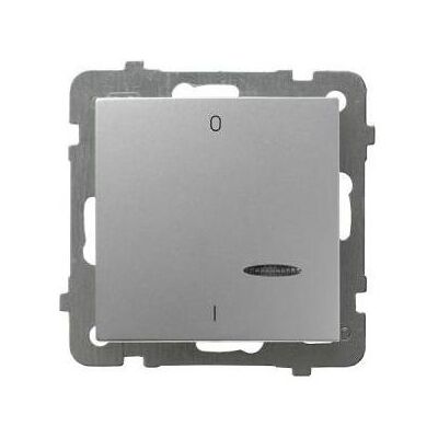 Ospel ŁP-11GS/m/18, Schalter + Taster, Silber Ospel ŁP-11GS/m/18, Schalter + Taster, Silber