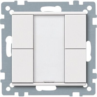 Schneider Taster 2fach plus, polarweiss, System M MTN627619, Schalter + Taster, Weiss Schneider Taster 2fach plus, polarweiss, System M MTN627619, Schalter + Taster, Weiss