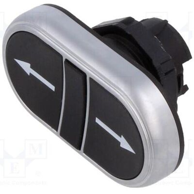 Lovato Schalter: doppelt 22mm Stab.Pos: 1 schwarz/ schwarz flach, Schalter + Taster, Schwarz Lovato Schalter: doppelt 22mm Stab.Pos: 1 schwarz/ schwarz flach, Schalter + Taster, Schwarz