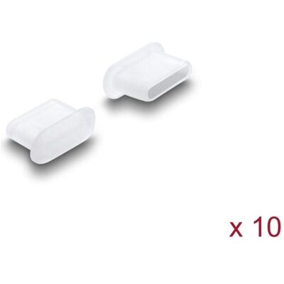 Delock Staubschutz für USB Type-C Buchse 10 Stück Silikon transparent (87409), PC Gehäuse Zubehör Delock Staubschutz für USB Type-C Buchse 10 Stück Silikon transparent (87409), PC Gehäuse Zubehör