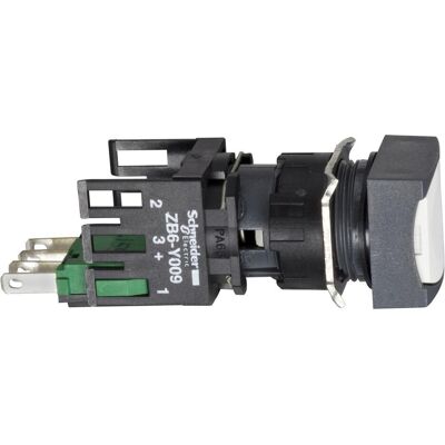 Schneider Electric Drucktaster, weiss Ř 16, flach, o. XB6CA11B, Schalter + Taster, Weiss Schneider Electric Drucktaster, weiss Ř 16, flach, o. XB6CA11B, Schalter + Taster, Weiss