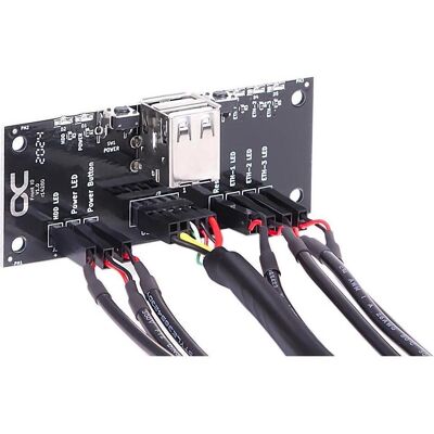 Alphacool Front I/O-Panel mit USB 2.0 und Kabelsatz für Servergehäuse, PC Gehäuse Zubehör Alphacool Front I/O-Panel mit USB 2.0 und Kabelsatz für Servergehäuse, PC Gehäuse Zubehör