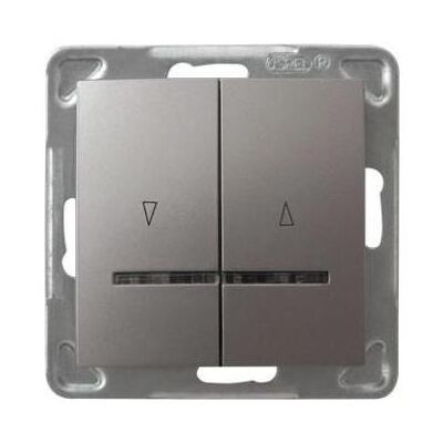 Ospel ŁP-7YS/m/23, Schalter + Taster, Silber Ospel ŁP-7YS/m/23, Schalter + Taster, Silber
