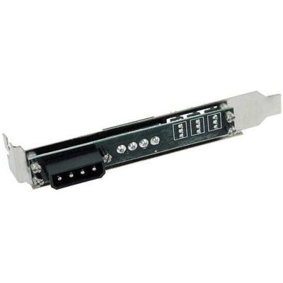 Phobya Slotblende 4Pin Molex 3x 3Pin Lüfterstecker, GPU Wasserkühler Zubehör Phobya Slotblende 4Pin Molex 3x 3Pin Lüfterstecker, GPU Wasserkühler Zubehör