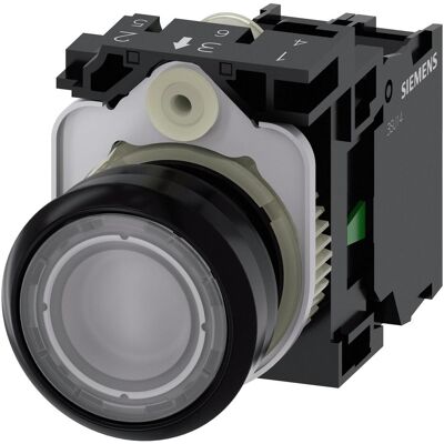 Siemens Drucktaster Frontring Kunststoff, Betätiger flach Klar SIRIUS ACT 3SU1102-0AB70-1BA0 1 St., Schalter + Taster, Schwarz, Transparent Siemens Drucktaster Frontring Kunststoff, Betätiger flach Klar SIRIUS ACT 3SU1102-0AB70-1BA0 1 St., Schalter + Taster, Schwarz, Transparent