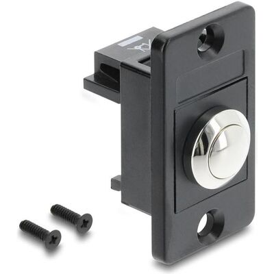 Delock Panel Mount Drucktaster schwarz, Schalter + Taster, Schwarz Delock Panel Mount Drucktaster schwarz, Schalter + Taster, Schwarz