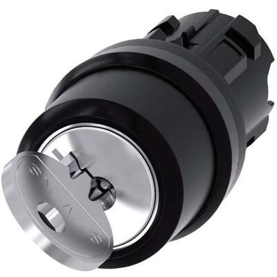 Siemens Ronis Key-Operated Switch 22mm Round, Schalter + Taster, Schwarz, Silber Siemens Ronis Key-Operated Switch 22mm Round, Schalter + Taster, Schwarz, Silber