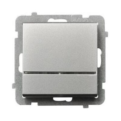 Ospel ŁP-12RS/m/38, Schalter + Taster, Silber Ospel ŁP-12RS/m/38, Schalter + Taster, Silber