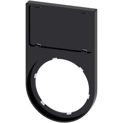 Siemens Label holder, rounded bottom, black, Schalter + Taster, Schwarz Siemens Label holder, rounded bottom, black, Schalter + Taster, Schwarz