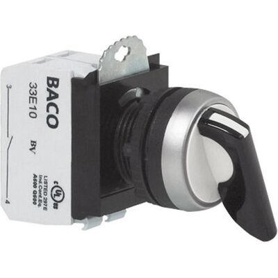 Baco Drehschalter 600 V 10 A nicht beleuchtbar, Schalter + Taster, Schwarz Baco Drehschalter 600 V 10 A nicht beleuchtbar, Schalter + Taster, Schwarz