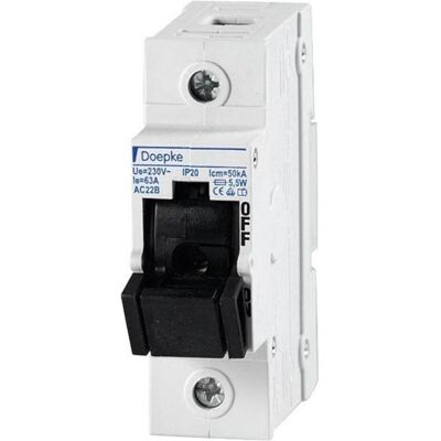 Doepke DOEP Lasttrenner D0-63A/1p ohne Sicherung D0-Lasttrenner TYT, Schalter + Taster Doepke DOEP Lasttrenner D0-63A/1p ohne Sicherung D0-Lasttrenner TYT, Schalter + Taster