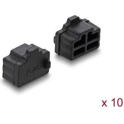 Delock Staubschutz für RJ45 Buchse 10 Stück Silikon schwarz (87547), PC Gehäuse Zubehör Delock Staubschutz für RJ45 Buchse 10 Stück Silikon schwarz (87547), PC Gehäuse Zubehör