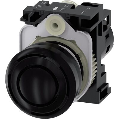 Siemens Buzzer 22mm round plastic black, Schalter + Taster, Schwarz Siemens Buzzer 22mm round plastic black, Schalter + Taster, Schwarz