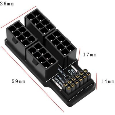 Phobya ZK 12VHPWR Adapter 180 Grad 16Pin to 4x8Pin - White Left, Interne Kabel (PC) Phobya ZK 12VHPWR Adapter 180 Grad 16Pin to 4x8Pin - White Left, Interne Kabel (PC)