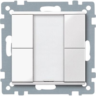 Schneider Taster 2fach plus, polarweiss glänzend, System M MTN617219, Schalter + Taster, Weiss Schneider Taster 2fach plus, polarweiss glänzend, System M MTN617219, Schalter + Taster, Weiss