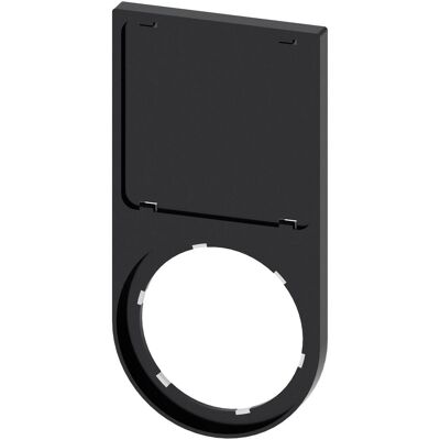 Siemens Label holder, rounded bottom, black, Schalter + Taster, Schwarz Siemens Label holder, rounded bottom, black, Schalter + Taster, Schwarz