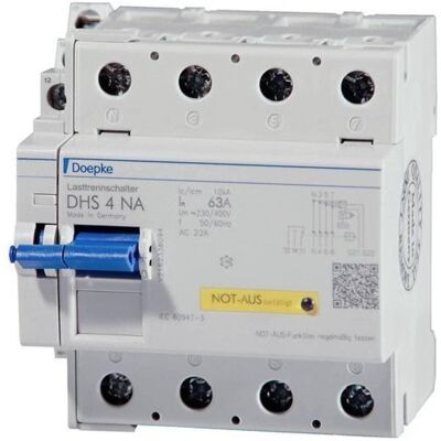 Doepke DHS 4-063 NA - Hauptschalter mit Not-aus-Funktion Doepke DHS 4-063 NA - Hauptschalter mit Not-aus-Funktion