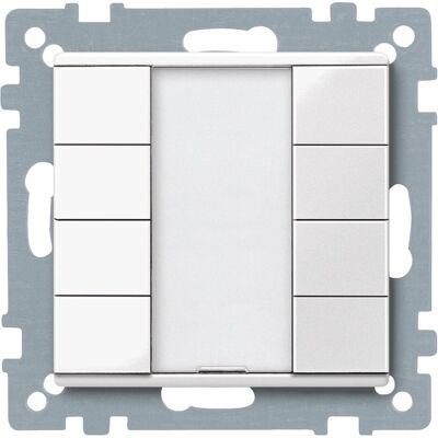 Schneider Taster 4fach plus, polarweiss glänzend, System M MTN617419, Schalter + Taster, Weiss Schneider Taster 4fach plus, polarweiss glänzend, System M MTN617419, Schalter + Taster, Weiss