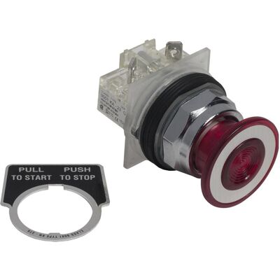 Schneider 9001KR9RH6S10, Schalter + Taster, Rot, Silber Schneider 9001KR9RH6S10, Schalter + Taster, Rot, Silber