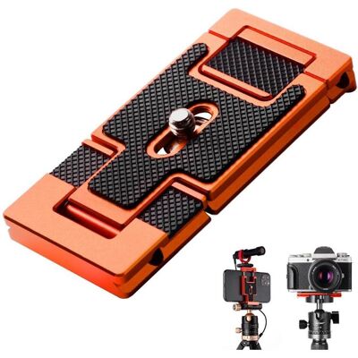 K&F Concept Arca Swiss Quick Release Plate Smartphonehouder (KF-31.027) (Stativ Schnellwechselplatte), Stativ Zubehör, Schwarz K&F Concept Arca Swiss Quick Release Plate Smartphonehouder (KF-31.027) (Stativ Schnellwechselplatte), Stativ Zubehör, Schwarz