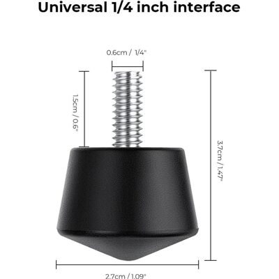 K&F Concept 1/4 Tripod Foot Spike KF31.050 (Stativfuss), Stativ Zubehör, Schwarz K&F Concept 1/4 Tripod Foot Spike KF31.050 (Stativfuss), Stativ Zubehör, Schwarz