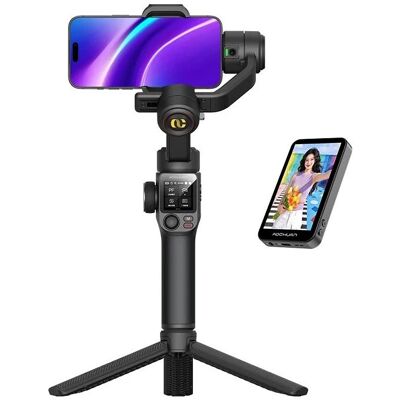 NoName AOCHUAN S3 Gimbal mit Zusatzbildschirm (schwarz) (Smartphone, 0.50 kg), Gimbal, Schwarz NoName AOCHUAN S3 Gimbal mit Zusatzbildschirm (schwarz) (Smartphone, 0.50 kg), Gimbal, Schwarz