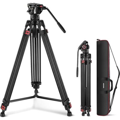 Neewer Professional Video Tripod With Fluid Head (Metall), Stativ Neewer Professional Video Tripod With Fluid Head (Metall), Stativ
