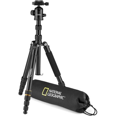 National Geographic Travel Aluminium BH Tw 5S (NGTR002T) (Metall), Stativ, Schwarz National Geographic Travel Aluminium BH Tw 5S (NGTR002T) (Metall), Stativ, Schwarz