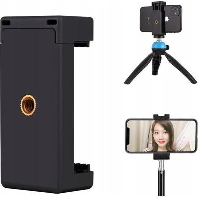 Puluz Statyw Adapter Uchwyt Na Telefon / Smartfon Na Statyw 1/4"" + Stopka Iso / Pu448b, Stativ Zubehör, Schwarz Puluz Statyw Adapter Uchwyt Na Telefon / Smartfon Na Statyw 1/4"" + Stopka Iso / Pu448b, Stativ Zubehör, Schwarz