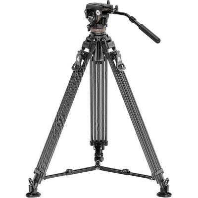 Neewer Carbon Fiber One-Step Video Tripod With Adjustable Damping Fluid Head (Carbon), Stativ Neewer Carbon Fiber One-Step Video Tripod With Adjustable Damping Fluid Head (Carbon), Stativ