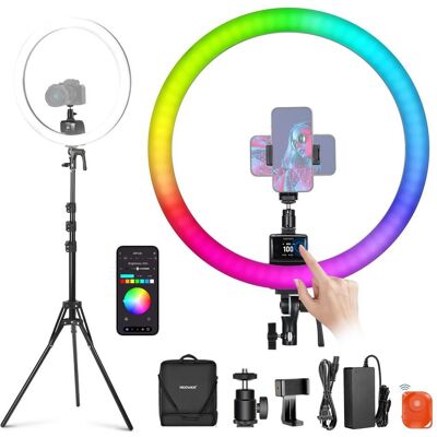 Neewer SRP18C Ultra-Slim RGB Ring Light (Ringlicht), Dauerlicht, Schwarz Neewer SRP18C Ultra-Slim RGB Ring Light (Ringlicht), Dauerlicht, Schwarz