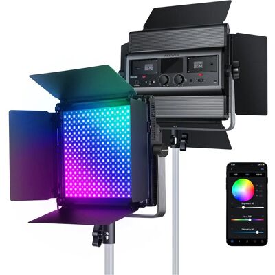 Neewer (10102572) RGB1200 Metal RGB LED Video Light 60W with App Control V4 (Videoleuchte), Dauerlicht, Mehrfarbig Neewer (10102572) RGB1200 Metal RGB LED Video Light 60W with App Control V4 (Videoleuchte), Dauerlicht, Mehrfarbig