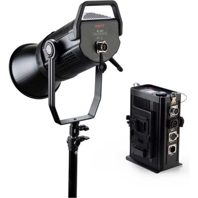 Swit 200W Bowens Reportage and Studio Spotlight, CRI97,TLCI 98, 5600K, 9x Light Effects, DMX, AC/DC input (Studioleuchte), Dauerlicht Swit 200W Bowens Reportage and Studio Spotlight, CRI97,TLCI 98, 5600K, 9x Light Effects, DMX, AC/DC input (Studioleuchte), Dauerlicht