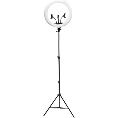 Rio Make-up und Vlogging Licht RL18, Dauerlicht, Weiss, Schwarz Rio Make-up und Vlogging Licht RL18, Dauerlicht, Weiss, Schwarz