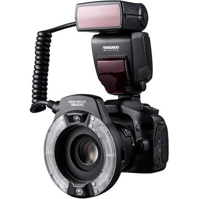 Yongnuo Fernauslöser YN-14EXII TTL-Makro-Ringlichtblitz für Canon (Makroblitz, Canon), Blitzgerät, Schwarz Yongnuo Fernauslöser YN-14EXII TTL-Makro-Ringlichtblitz für Canon (Makroblitz, Canon), Blitzgerät, Schwarz