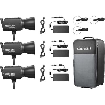 Godox Zweifarbiges LED-Videolicht-Set (Videoleuchte), Dauerlicht, Schwarz Godox Zweifarbiges LED-Videolicht-Set (Videoleuchte), Dauerlicht, Schwarz