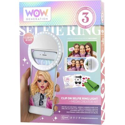 Kids Euroswan WOW Selfie Licht mit viel Zubehör USB 3 Modi (Ringlicht), Dauerlicht, Mehrfarbig Kids Euroswan WOW Selfie Licht mit viel Zubehör USB 3 Modi (Ringlicht), Dauerlicht, Mehrfarbig