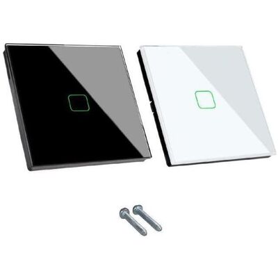 Maclean Smart WiFi Touch Lichtschalter kompatibel mit Tuya APP Wallschalter Glasschalter mit farbwechselnder, Dauerlicht, Schwarz Maclean Smart WiFi Touch Lichtschalter kompatibel mit Tuya APP Wallschalter Glasschalter mit farbwechselnder, Dauerlicht, Schwarz