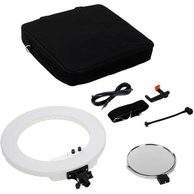 Caruba Vlogger 18 Zoll rund LED Set PRO mit Tasche Weiss (Ringlicht, Videoleuchte), Dauerlicht, Weiss Caruba Vlogger 18 Zoll rund LED Set PRO mit Tasche Weiss (Ringlicht, Videoleuchte), Dauerlicht, Weiss