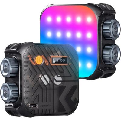K&F Concept RGB LED Video Light, Built-in 2000mA battery (Black) (Videoleuchte), Dauerlicht, Schwarz K&F Concept RGB LED Video Light, Built-in 2000mA battery (Black) (Videoleuchte), Dauerlicht, Schwarz