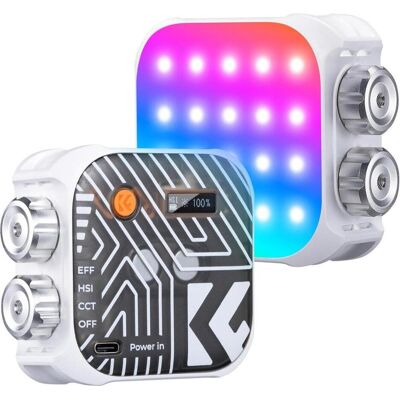 K&F Concept RGB LED Video Light, Built-in 2000mA battery (White) (Videoleuchte), Dauerlicht, Weiss K&F Concept RGB LED Video Light, Built-in 2000mA battery (White) (Videoleuchte), Dauerlicht, Weiss