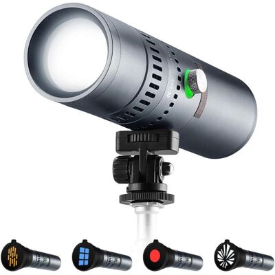 K&F Concept SP25C 25W Four-Color RGB Zoomable Projection Photography Flashlight (Gray) - Basic Model, Dauerlicht, Grau K&F Concept SP25C 25W Four-Color RGB Zoomable Projection Photography Flashlight (Gray) - Basic Model, Dauerlicht, Grau