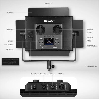 Neewer PL60C Metal RGB Video Light (Videoleuchte), Dauerlicht Neewer PL60C Metal RGB Video Light (Videoleuchte), Dauerlicht