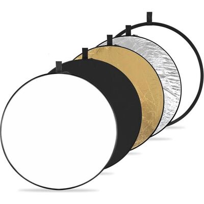 K&F Concept 5 in 1 Circular Photography Reflector 80cm Gold Sliver Black White Translucent Panel Five Ligth Effe (Reflektor, 80 cm), Softbox + Reflektor K&F Concept 5 in 1 Circular Photography Reflector 80cm Gold Sliver Black White Translucent Panel Five Ligth Effe (Reflektor, 80 cm), Softbox + Reflektor