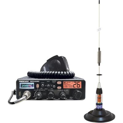 PNI Paket President Richard ASC 10M CB-Funkgerät + ML70 CB-Antenne, Länge 70 cm, 26–30 MHz, 200 W, Walkie Talkie PNI Paket President Richard ASC 10M CB-Funkgerät + ML70 CB-Antenne, Länge 70 cm, 26–30 MHz, 200 W, Walkie Talkie