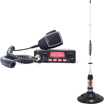 Aim TTi CB TTi TCB-550 EVO Funkpaket + PNI ML70 Antenne mit Magnet, 70 cm, 26-30 MHz, 200 W, Walkie Talkie Aim TTi CB TTi TCB-550 EVO Funkpaket + PNI ML70 Antenne mit Magnet, 70 cm, 26-30 MHz, 200 W, Walkie Talkie