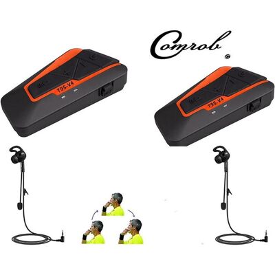 Comrob 2 stuks Scheidsrechter / Fiets / Boot intercom communicatie headset max 1500 meter (1.50 km), Walkie Talkie, Schwarz Comrob 2 stuks Scheidsrechter / Fiets / Boot intercom communicatie headset max 1500 meter (1.50 km), Walkie Talkie, Schwarz