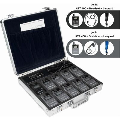 Albrecht ATT/ATR400 10er Tour Guide System - Walkie-Talkie - Grau Albrecht ATT/ATR400 10er Tour Guide System - Walkie-Talkie - Grau